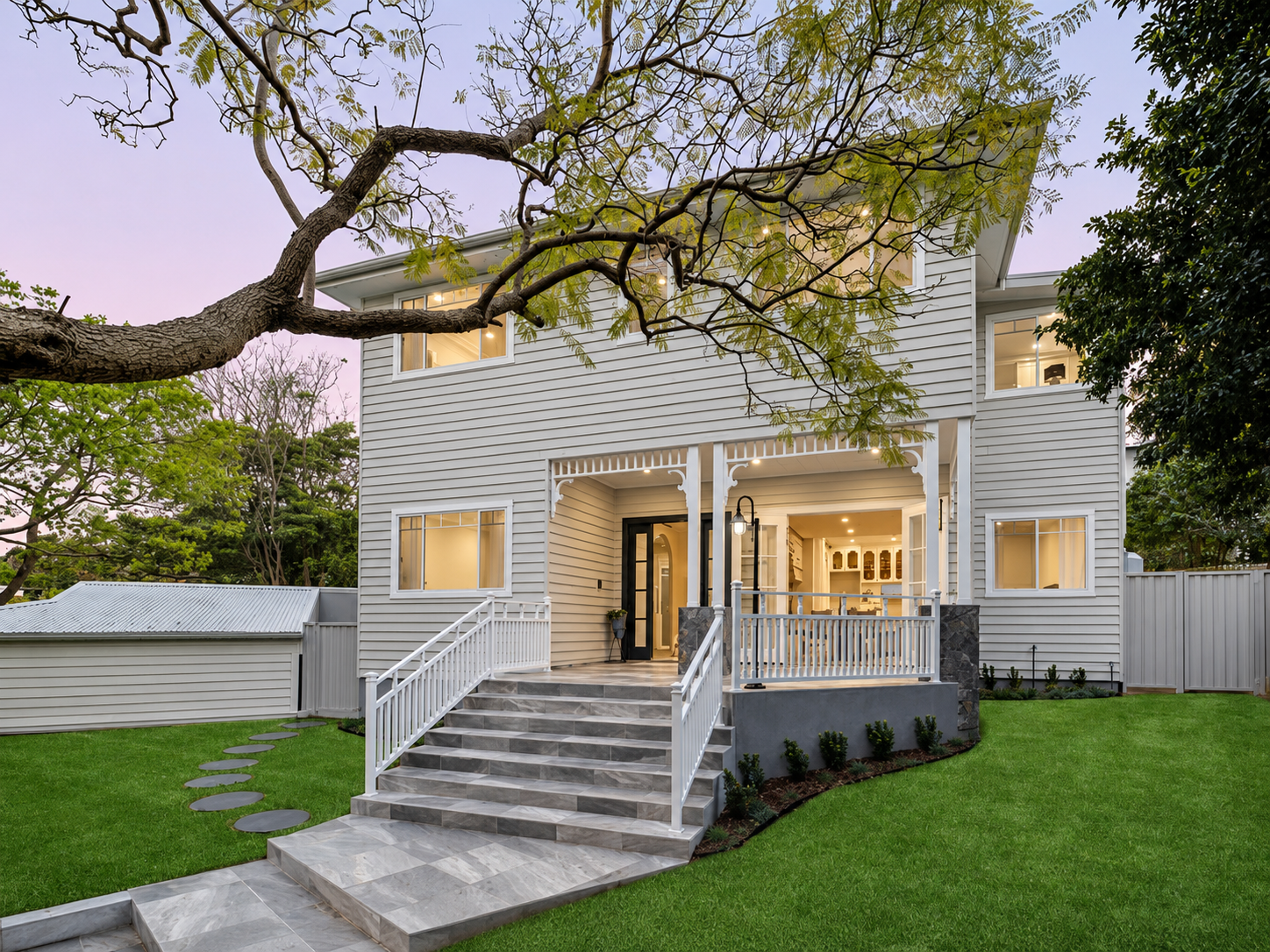 Vertical timber cladding installation on a Sydney residential home