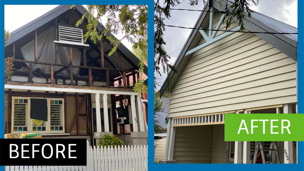 Before and after: James Hardie weatherboard cladding